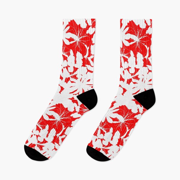 Item preview, Repeat Pattern | Red And White Abstract Leaves designed and sold by TMBTM.
