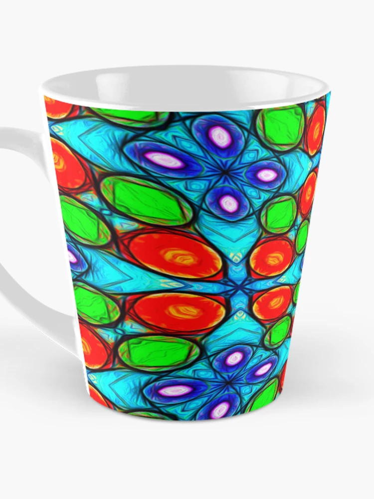 Thumbnail 3 of 4, Coffee Mug, Colorful Abstract Flower Pattern designed and sold by Patternflower.