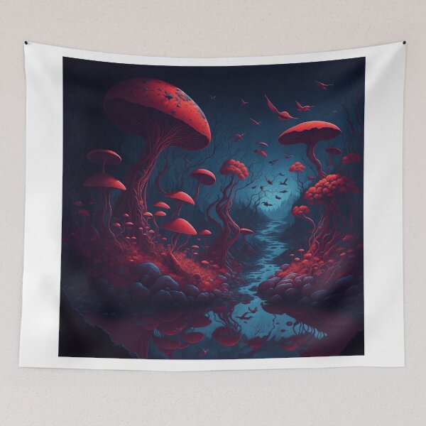 Item preview, Behold the breathtaking beauty of the fantastic flowers that flourish along the river bank, painting the landscape with vibrant hues. designed and sold by RedArtG09.