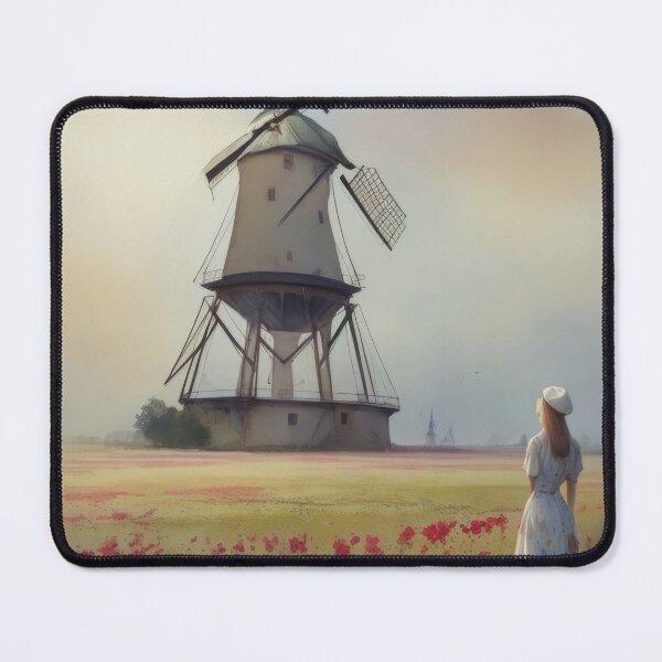 Item preview, Victorian watercolours - Ruined Dutch Windmill designed and sold by ROBIN MACGREGOR.