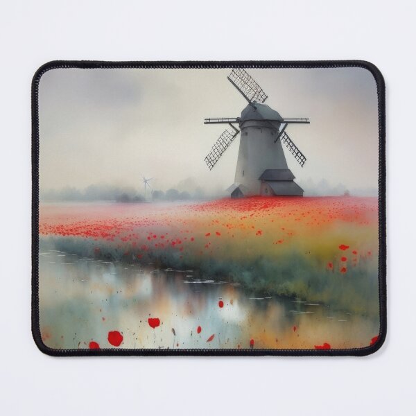 Item preview, Victorian watercolours - Ruined Dutch Windmill designed and sold by ROBIN MACGREGOR.