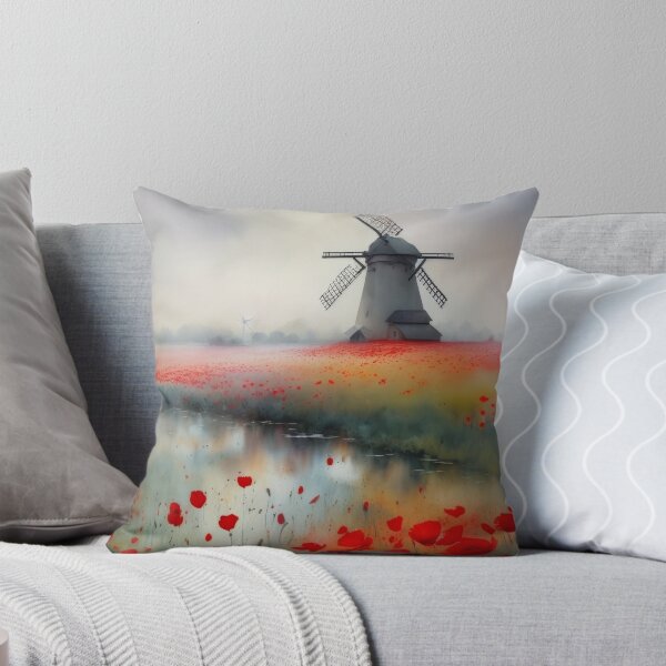 Item preview, Victorian watercolours - Ruined Dutch Windmill designed and sold by ROBIN MACGREGOR.