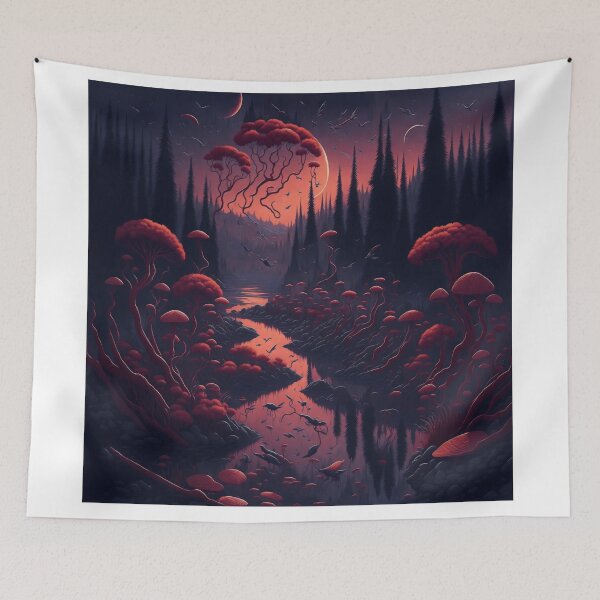 Item preview, Transport yourself to a dreamlike realm where nature's wonders blend with the realm of imagination, creating a truly unforgettable landscape. designed and sold by RedArtG09.