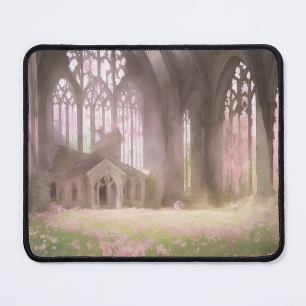 Item preview, Victorian watercolours - Ruined English Church - pink designed and sold by ROBIN MACGREGOR.