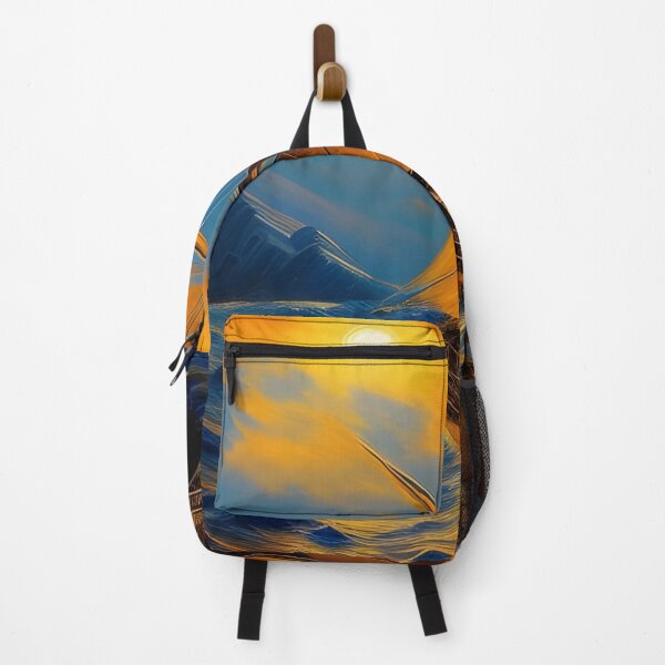 Item preview, Rustic Waves and Sailing Ship, impasto, Ai Generated Art designed and sold by ACC .