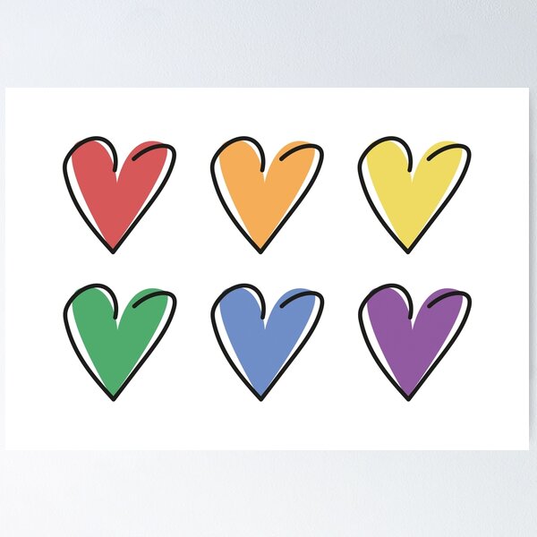 Item preview, Seis corazones, LGBT, Orgullo 2023 designed and sold by cute-tees.