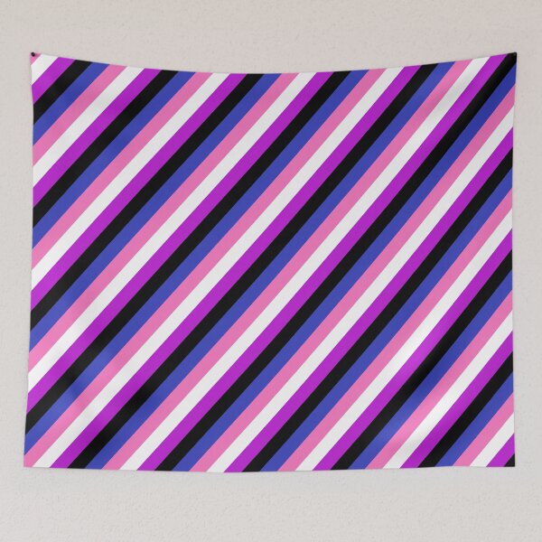 Item preview, Diagonally Striped Genderfluid Pride Flag designed and sold by ontrendshirts.