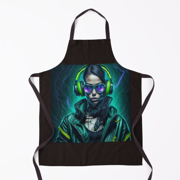 Item preview, Future Female DJ/Girl DJ with Rave headphones Digital Art  by BLACK DRAGON DIGITAL  designed and sold by Grin.