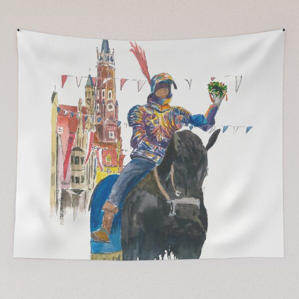 Item preview, Landshut Knight in the Procession in the Historical Dreamlike Old Town designed and sold by artshop77.
