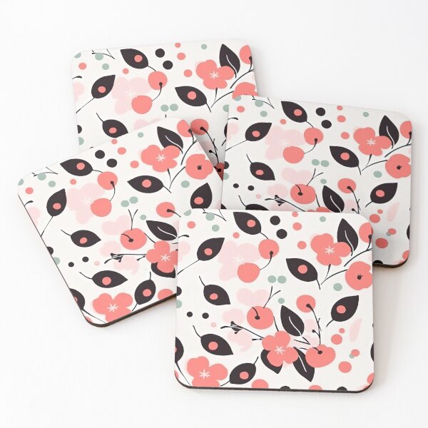 Item preview, Cherry White - Bright Flowers over Berries designed and sold by IMP-creative.