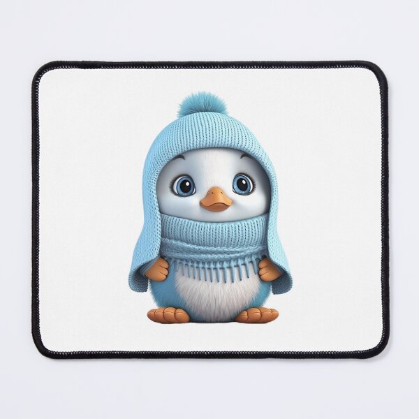 Item preview, colorful fantasy penguin baby changeable colors of eye, fur, knitted hat and scarf - Different logo size, position, color? Email me - designed and sold by Picture-Art.