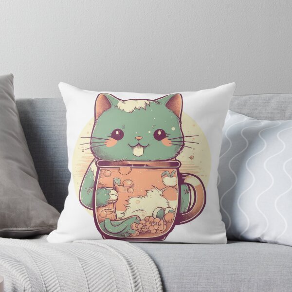 Item preview, Peach the little kitten in the cup designed and sold by StrangeRoom.