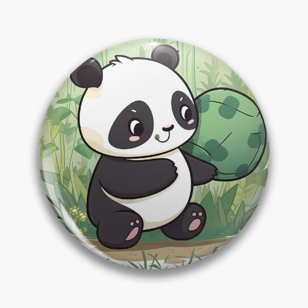 Item preview, A cute panda is playing in the bamboo forest classic round sticker designed and sold by JumpLoe.