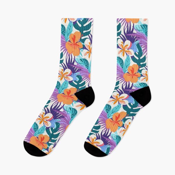 Item preview, Tropical White - Bright Flowers over Berries designed and sold by IMP-creative.