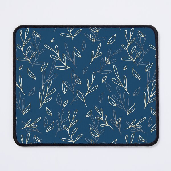 Item preview, Botanical blue elegant leaves pattern designed and sold by cute-tees.