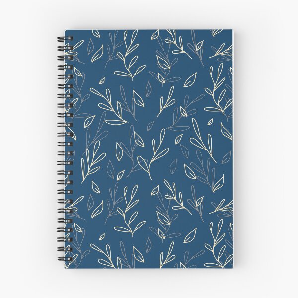 Item preview, Botanical blue elegant leaves pattern designed and sold by cute-tees.