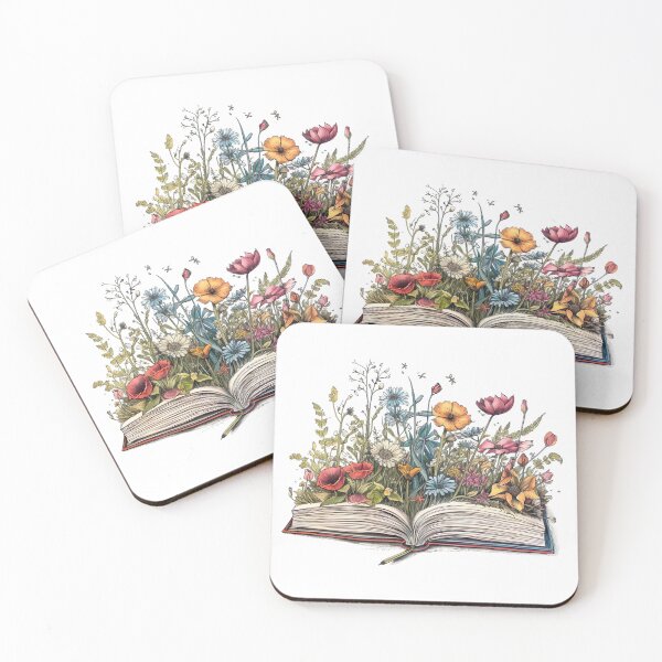 Item preview, Open book with flowers 4 designed and sold by MONDOPLY.