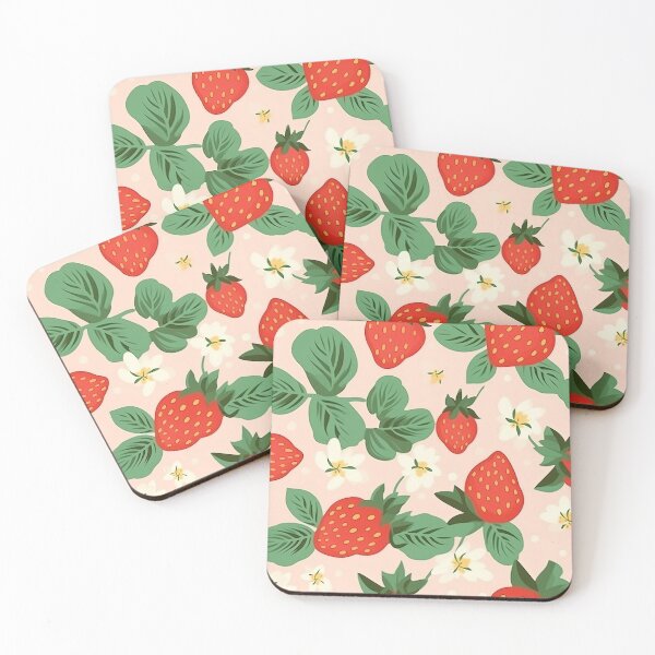 Item preview, Strawberry White - Bright Flowers over Berries designed and sold by IMP-creative.