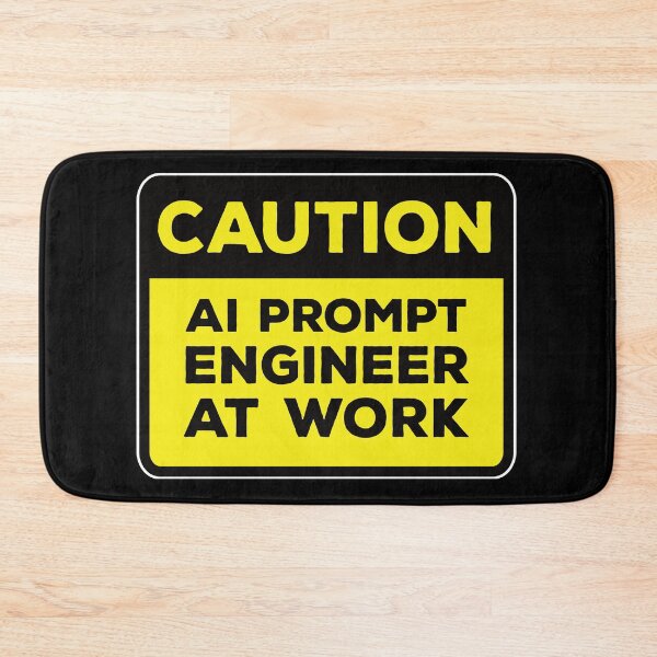 Item preview, Yellow Road Sign - Caution AI Prompt Engineer At Work designed and sold by Rhu Creations.