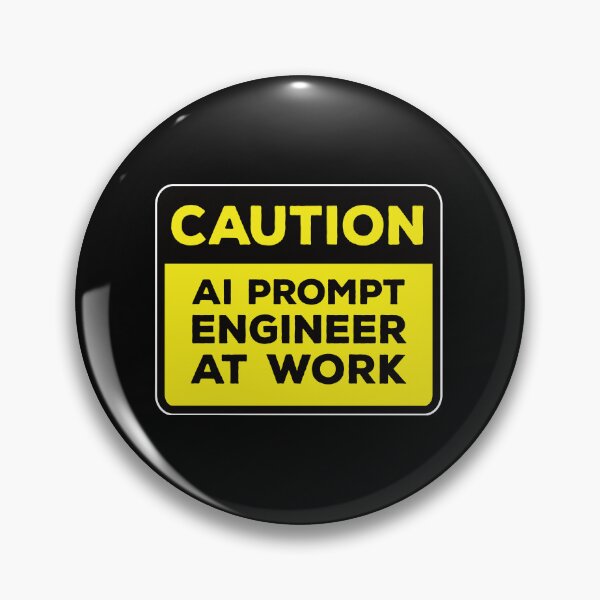 Item preview, Yellow Road Sign - Caution AI Prompt Engineer At Work designed and sold by Rhu Creations.
