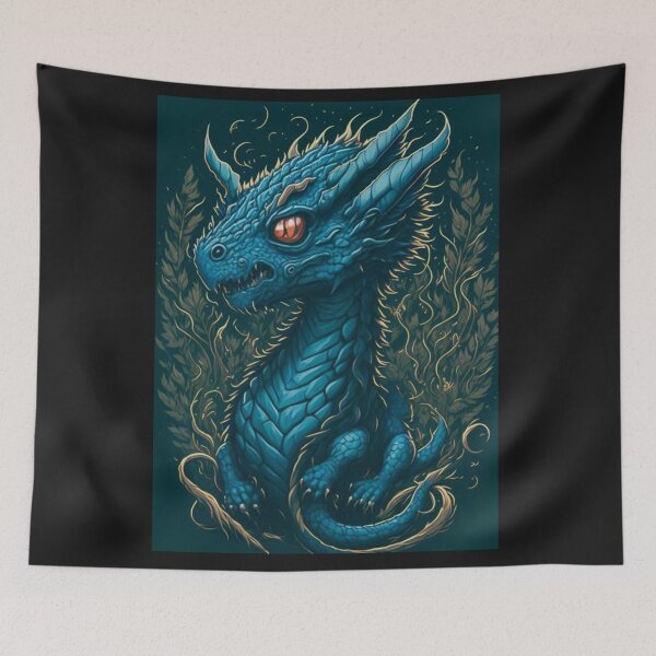 Item preview, Detailed Baby Dragon Print - Dark Background designed and sold by TGAL2.