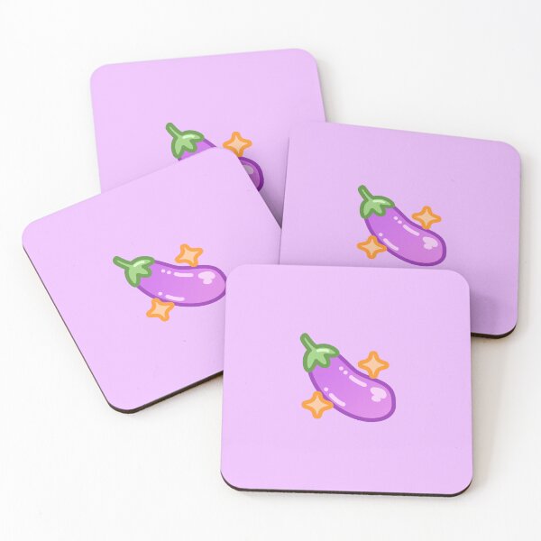 Item preview, Eggplant fruit sparkle emoji  designed and sold by Yangartworks.