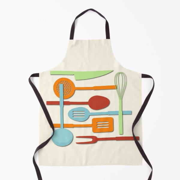 Item preview, Kitchen Colored Utensil Silhouettes on Cream III designed and sold by NataliePaskell.