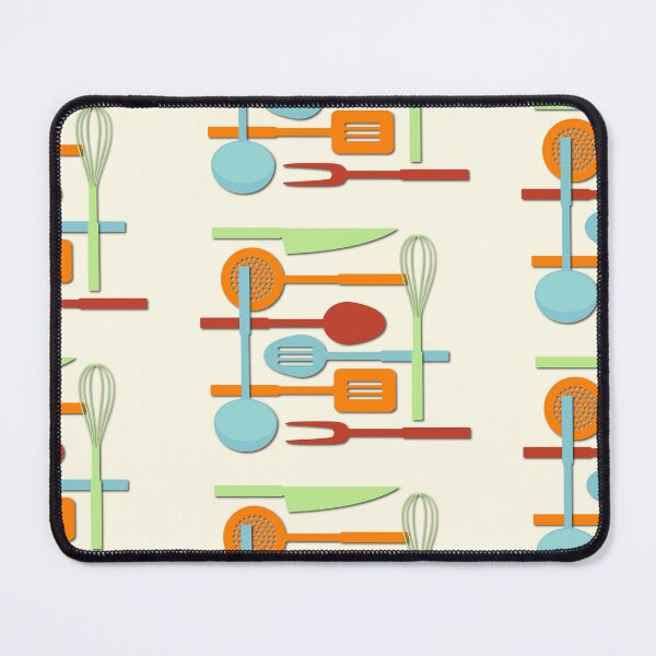 Item preview, Kitchen Colored Utensil Silhouettes on Cream III designed and sold by NataliePaskell.