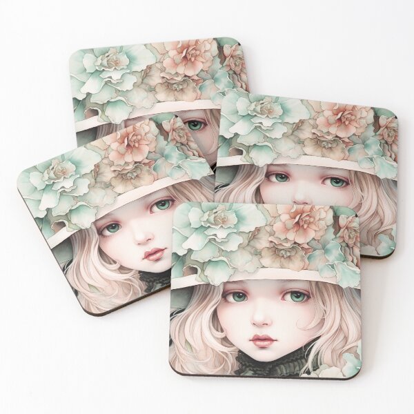 Item preview, Victorian Inspired Big Eyed Girl In a Hat - #2 designed and sold by Cindy Sowers.