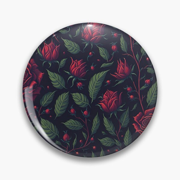 Artikelvorschau, Seamless Summer Wild Red Roses, Fruits, and Leaves Pattern entworfen und verkauft von QualityQuest.