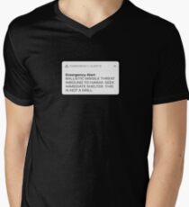 Ballistic Missile Threat Inbound To Hawaii Message T-Shirt Men's V-Neck T-Shirt