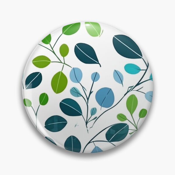 Item preview, Green and blue leaves pattern designed and sold by sonorian.