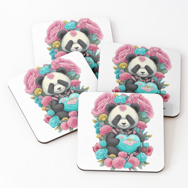 Item preview, Panda with Carnations designed and sold by RFC-Art.