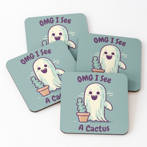 Item preview, OMG I See A Cactus! Just a Succulents Loving Ghost designed and sold by AdiRemba.