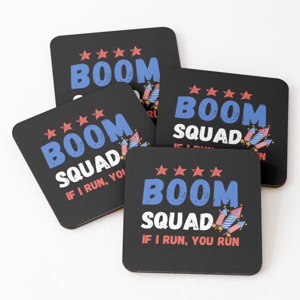 Item preview, July 4th Fireworks Boom Squad If I Run You Run American Flag designed and sold by bestic.