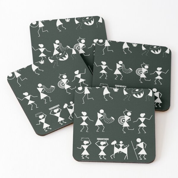 Item preview, Traditional 'Warli' Folk Art Drawing of Maharashtra India designed and sold by deepakrode7.