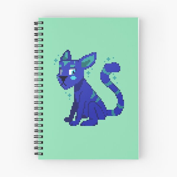 Item preview, Blue Sparkly Cat Pixel Art designed and sold by Kaiko-Roku.