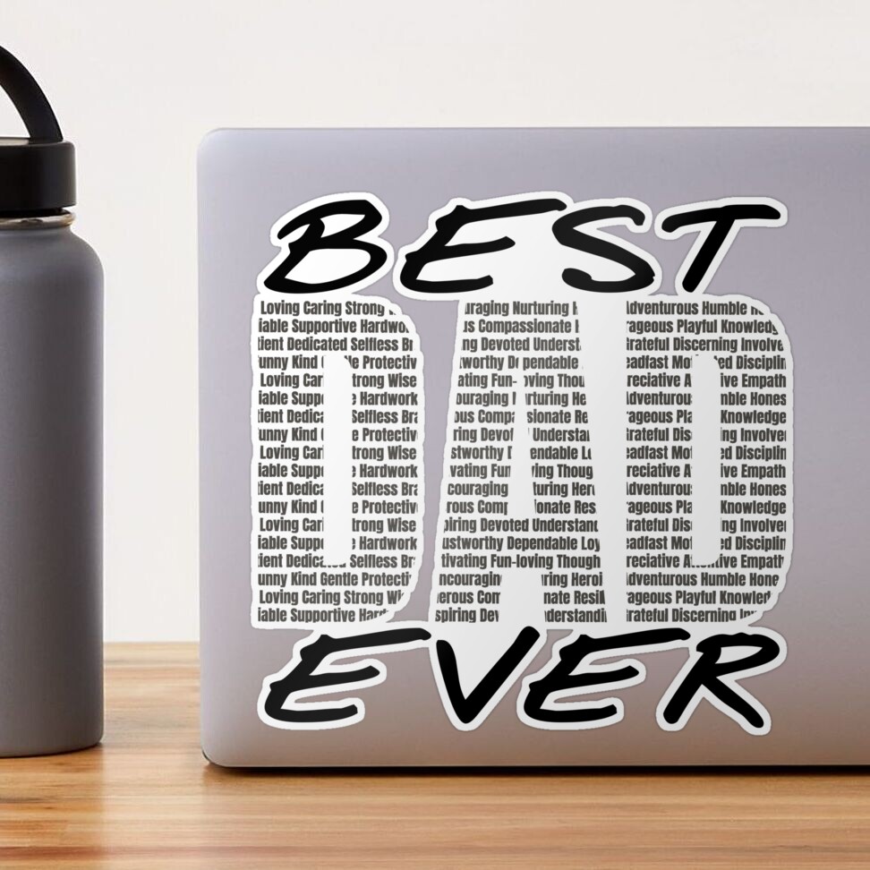 Best Dad Ever Daddy Father Adjective Word Description Sticker for Sale by  NeuDsigns