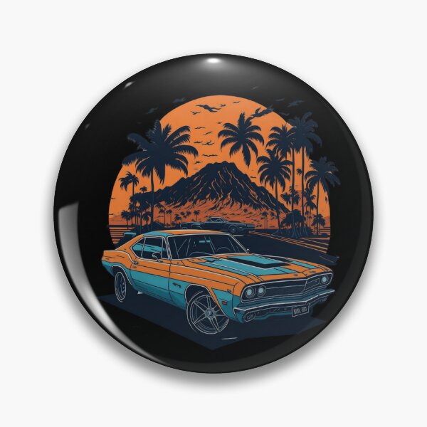 Item preview, Cool Retro Muscle Car at the Beach designed and sold by TGAL2.