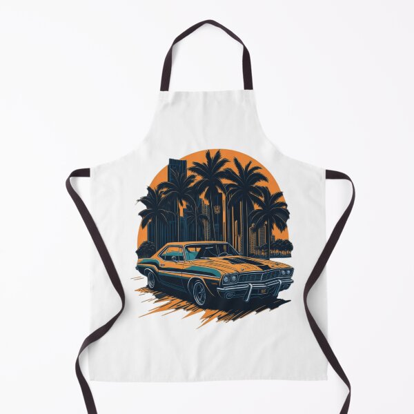 Item preview, Retro Muscle Car with City Backdrop - White Background designed and sold by TGAL2.