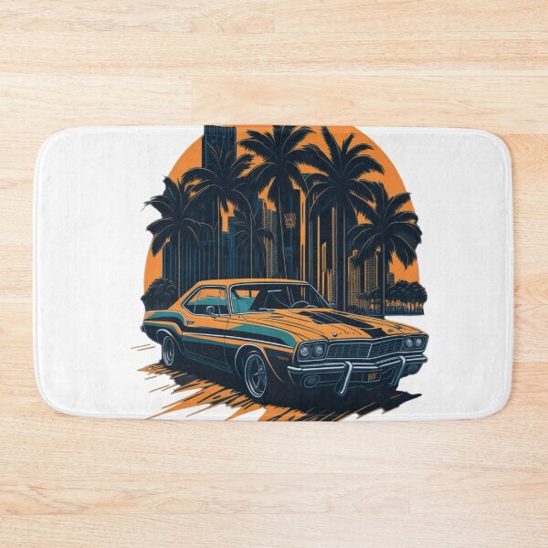 Item preview, Retro Muscle Car with City Backdrop - White Background designed and sold by TGAL2.