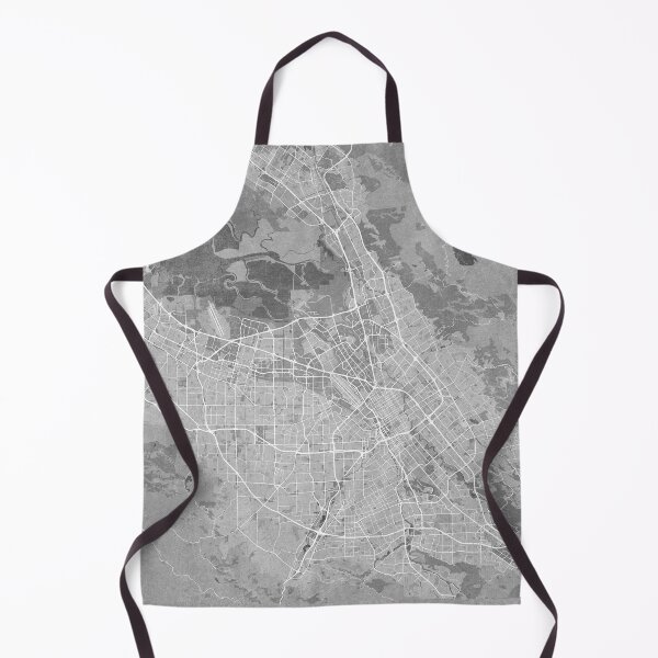 Item preview, Map of San Jose (CA, USA) in gray vintage style designed and sold by blursbyai.