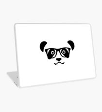 Panda hipster nerd Laptop Skin