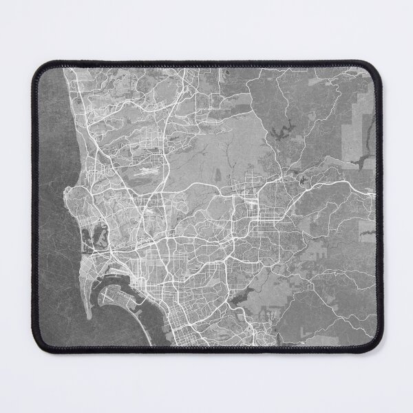 Item preview, Map of San Diego (CA, USA) in gray vintage style designed and sold by blursbyai.