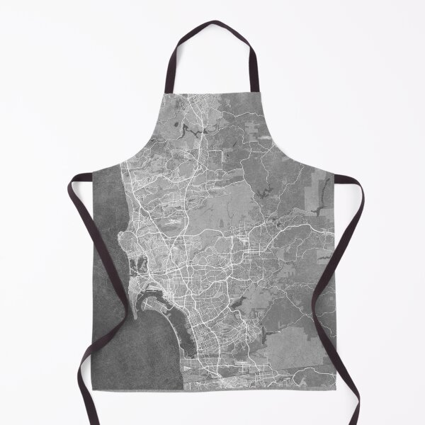 Item preview, Map of San Diego (CA, USA) in gray vintage style designed and sold by blursbyai.