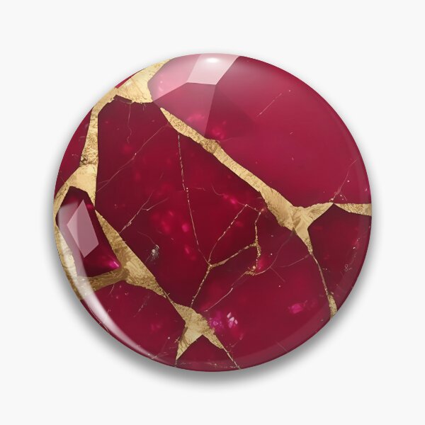 Item preview, Luxurious Red Ruby Gemstone Pattern with Gold Streaks designed and sold by SweetWhiskers.