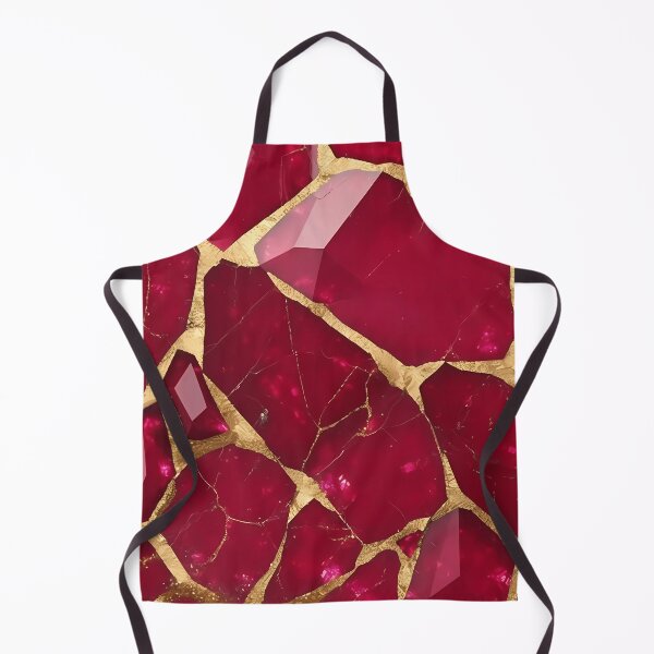 Item preview, Luxurious Red Ruby Gemstone Pattern with Gold Streaks designed and sold by SweetWhiskers.