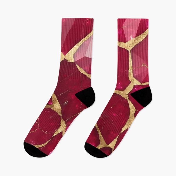 Item preview, Luxurious Red Ruby Gemstone Pattern with Gold Streaks designed and sold by SweetWhiskers.