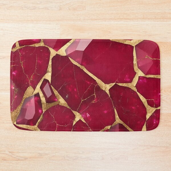 Item preview, Luxurious Red Ruby Gemstone Pattern with Gold Streaks designed and sold by SweetWhiskers.