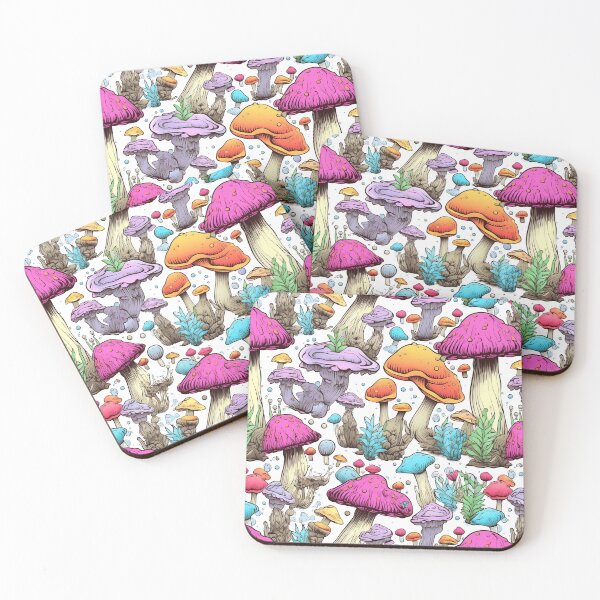 Item preview, Cartoon Psychedelic Mushrooms Pattern designed and sold by MrHMMR72.